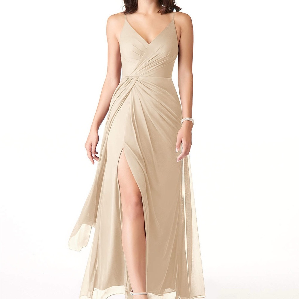 Azazie Evalin Champagne Bridesmaid Dress